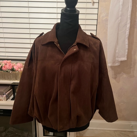 Zara Brown Bomber Jacket - Picture 2 of 5